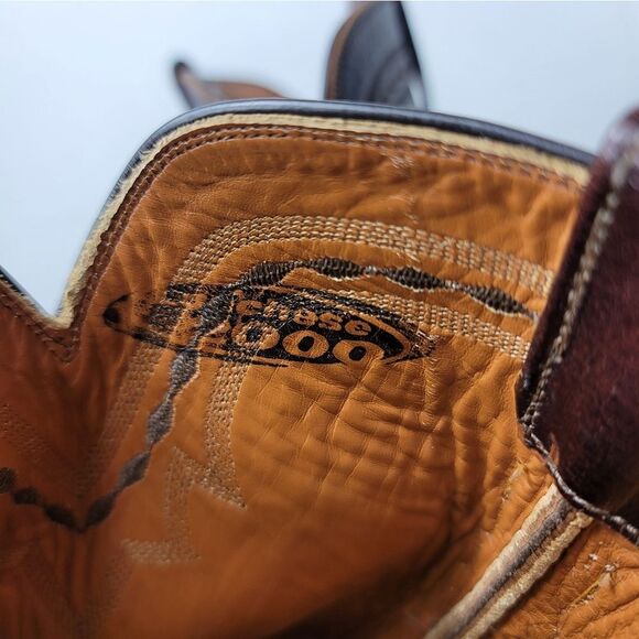 Lucchese 2000 Boots Womens Size 6.5 Brown Quill Ostrich Leather Western Cowboy - Picture 5 of 9